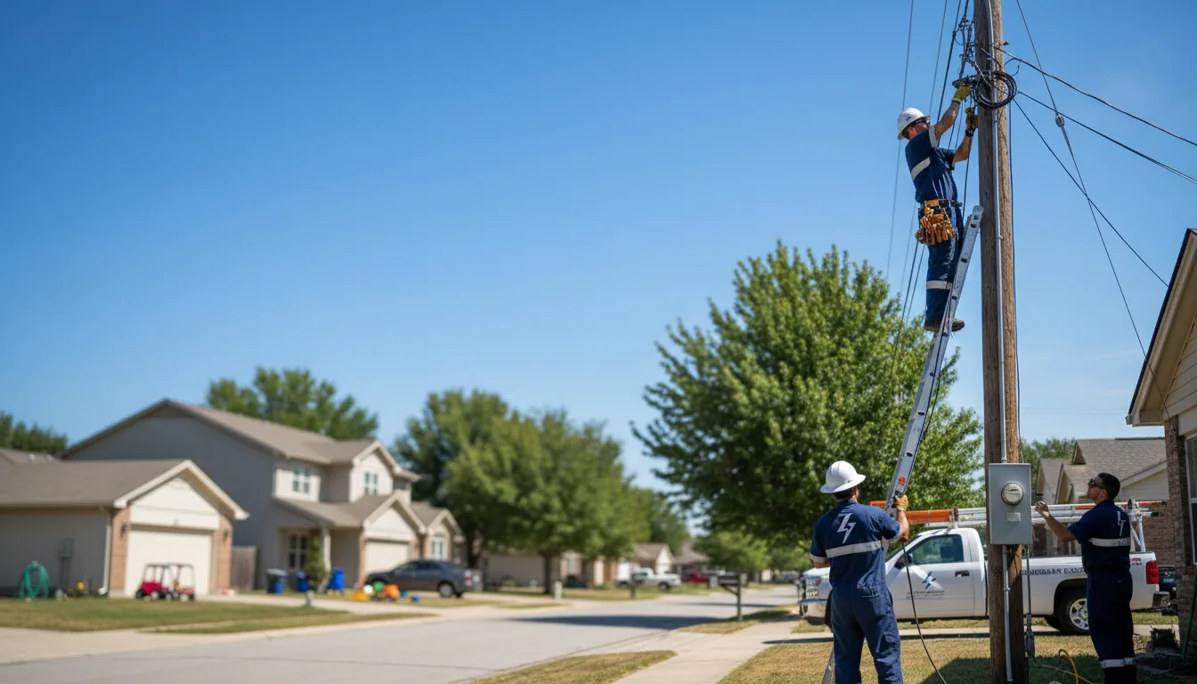 Residential electrician providing installation services in Lancaster, TX